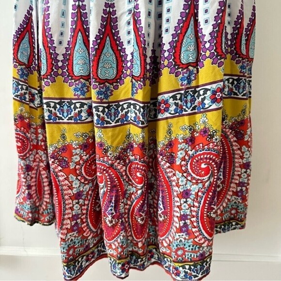 Umgee Summer Sleeveless Paisley Boho Geometric Dress Size M - Picture 11 of 16
